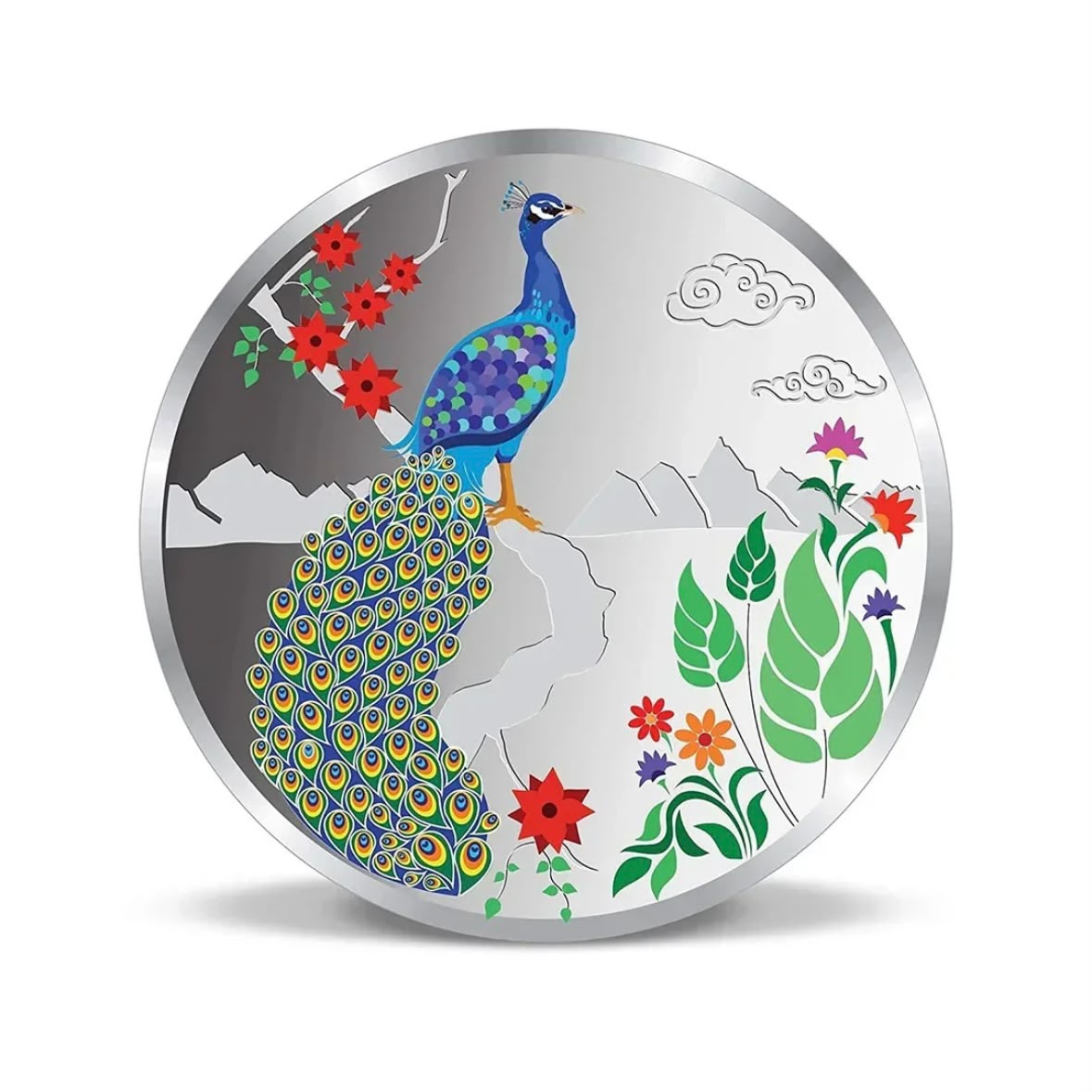 Silver Peacock Coin