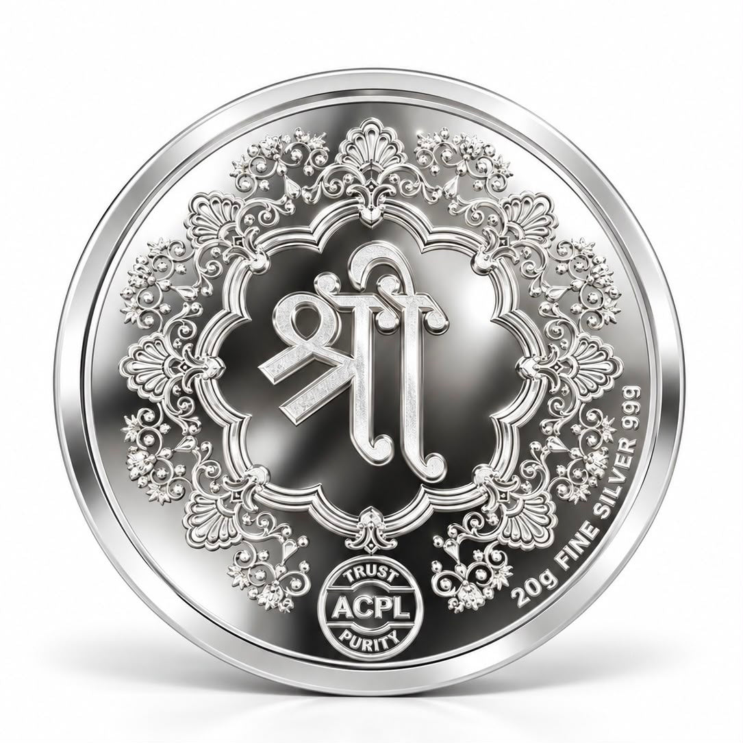 999 Pure Silver Shubh Labh Lakshmi Coin