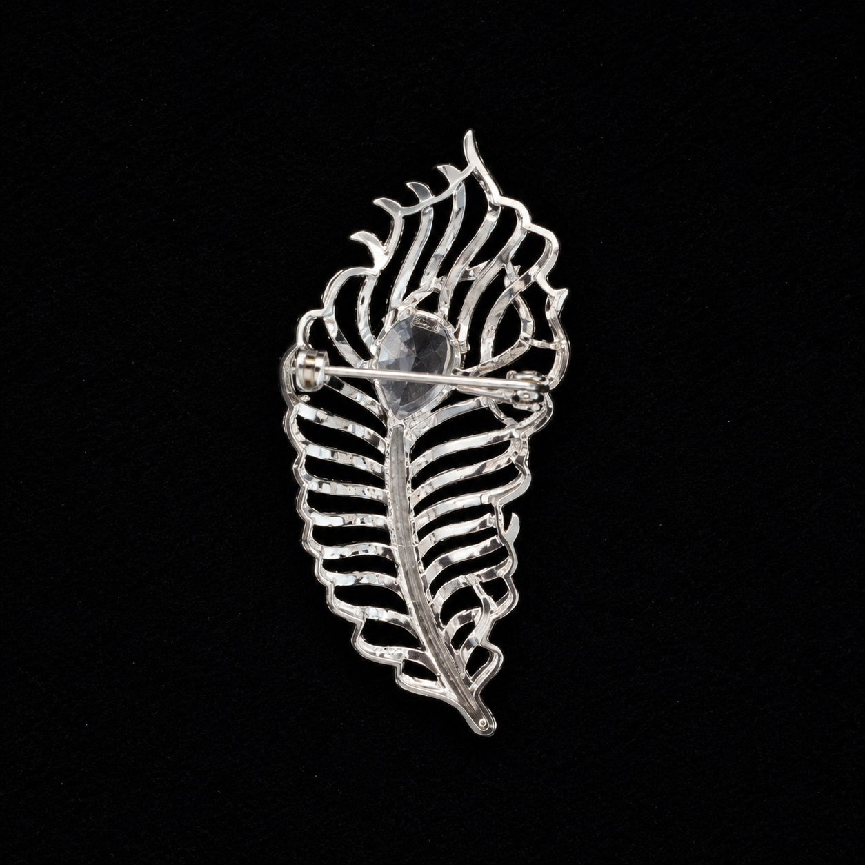 Leaf Crystal Brooch