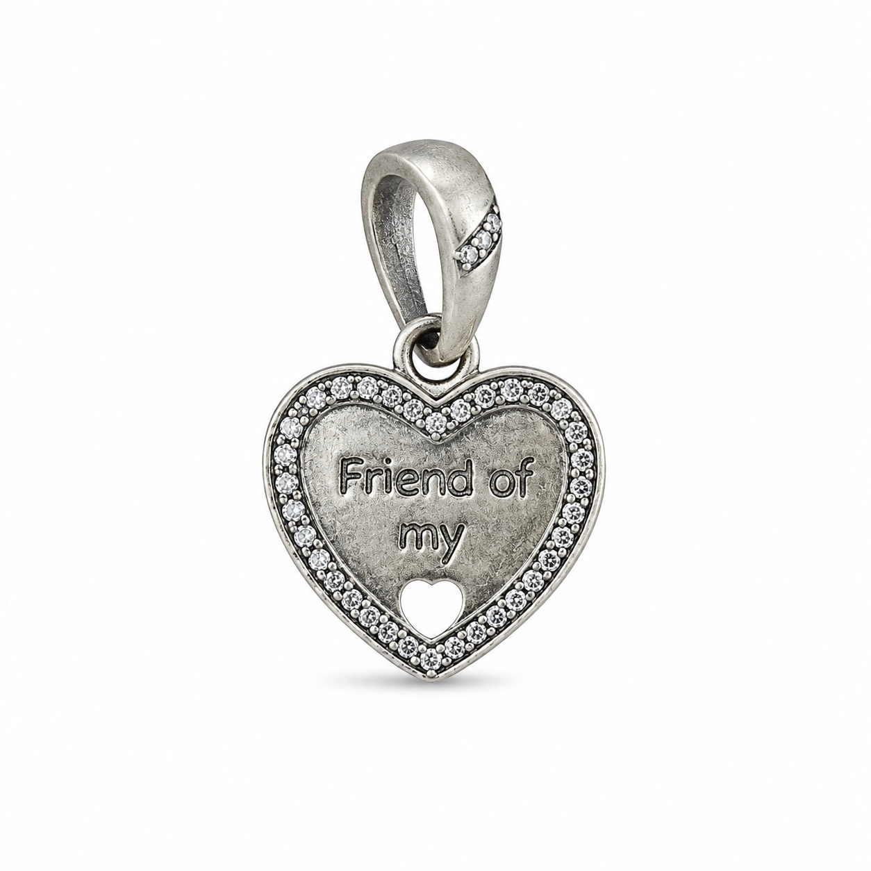 925 Sterling Silver Charm Bracelet with Friend of My Heart