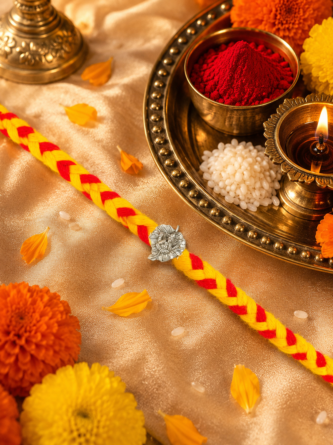 Silver Ganesha rakhi