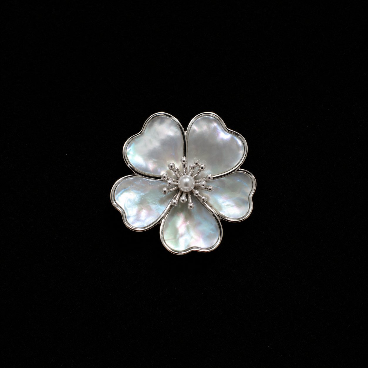 Mother of Pearl Floral Brooch