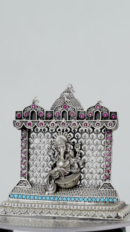 Candrin 925 Dhol Ganesha 2D Idol