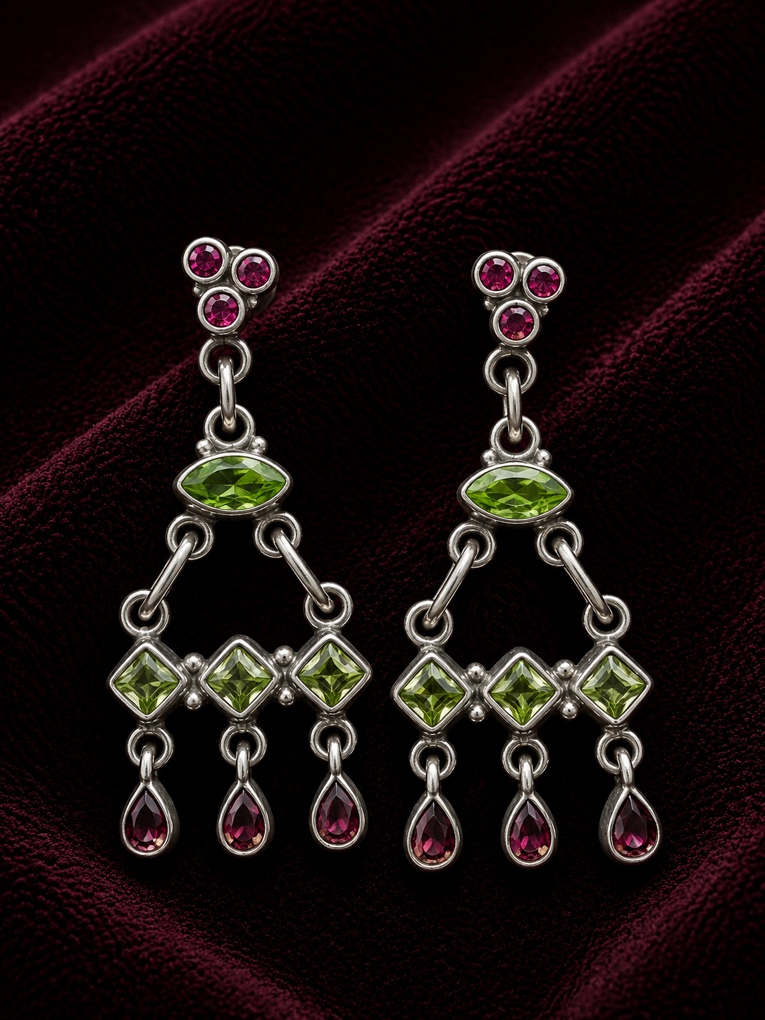 Silver Designer Jhumka Earrings