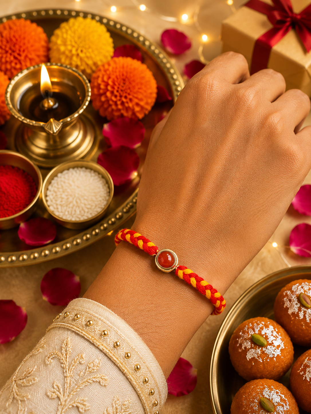 silver stone rakhi