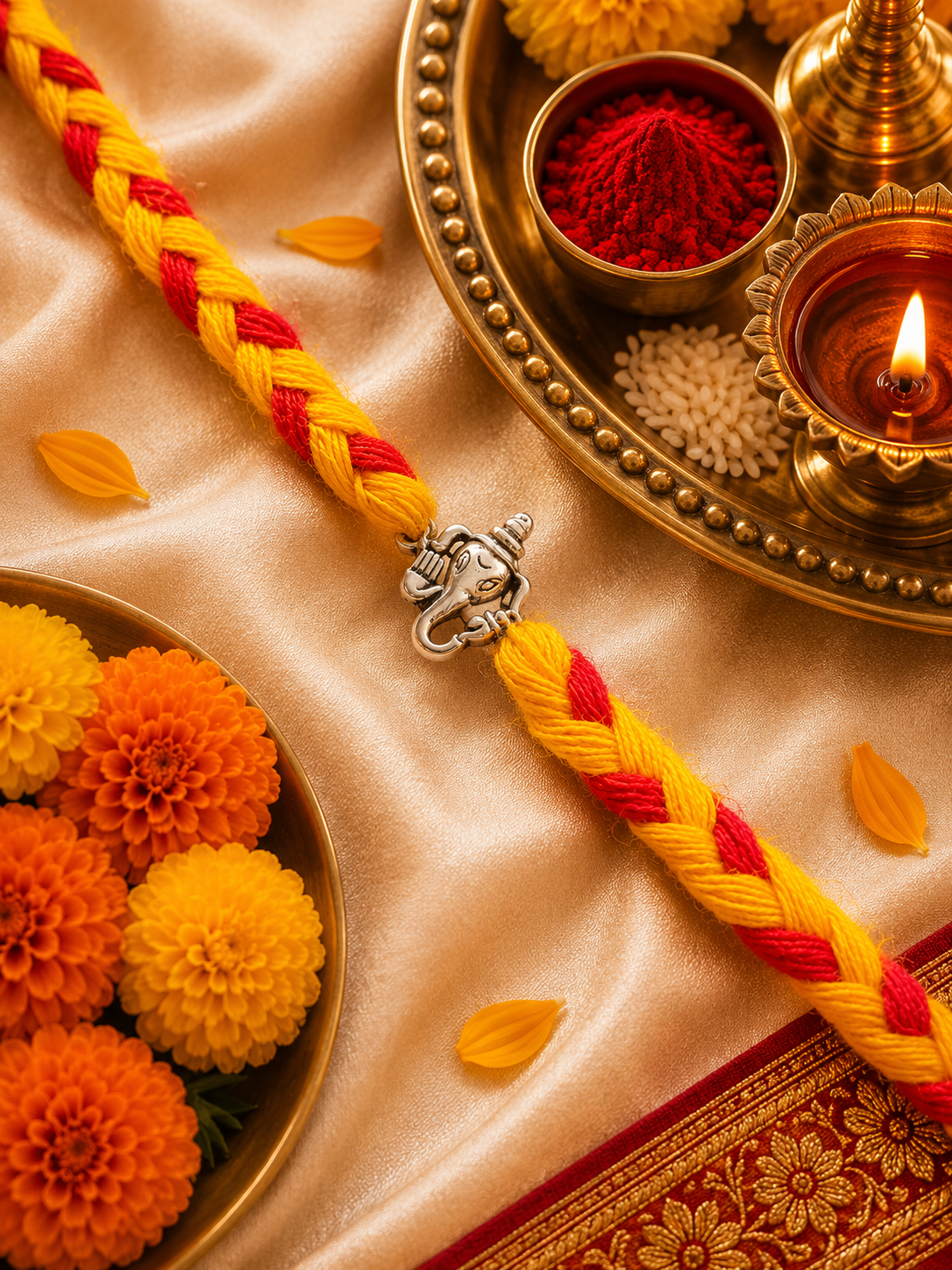 Silver Lord Ganesha Rakhi