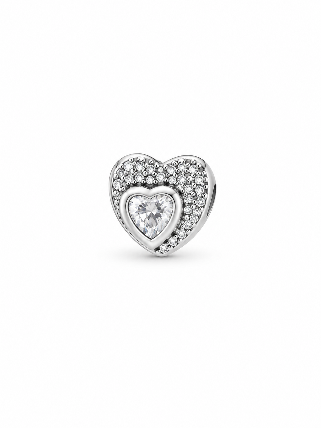 Silver heart charm