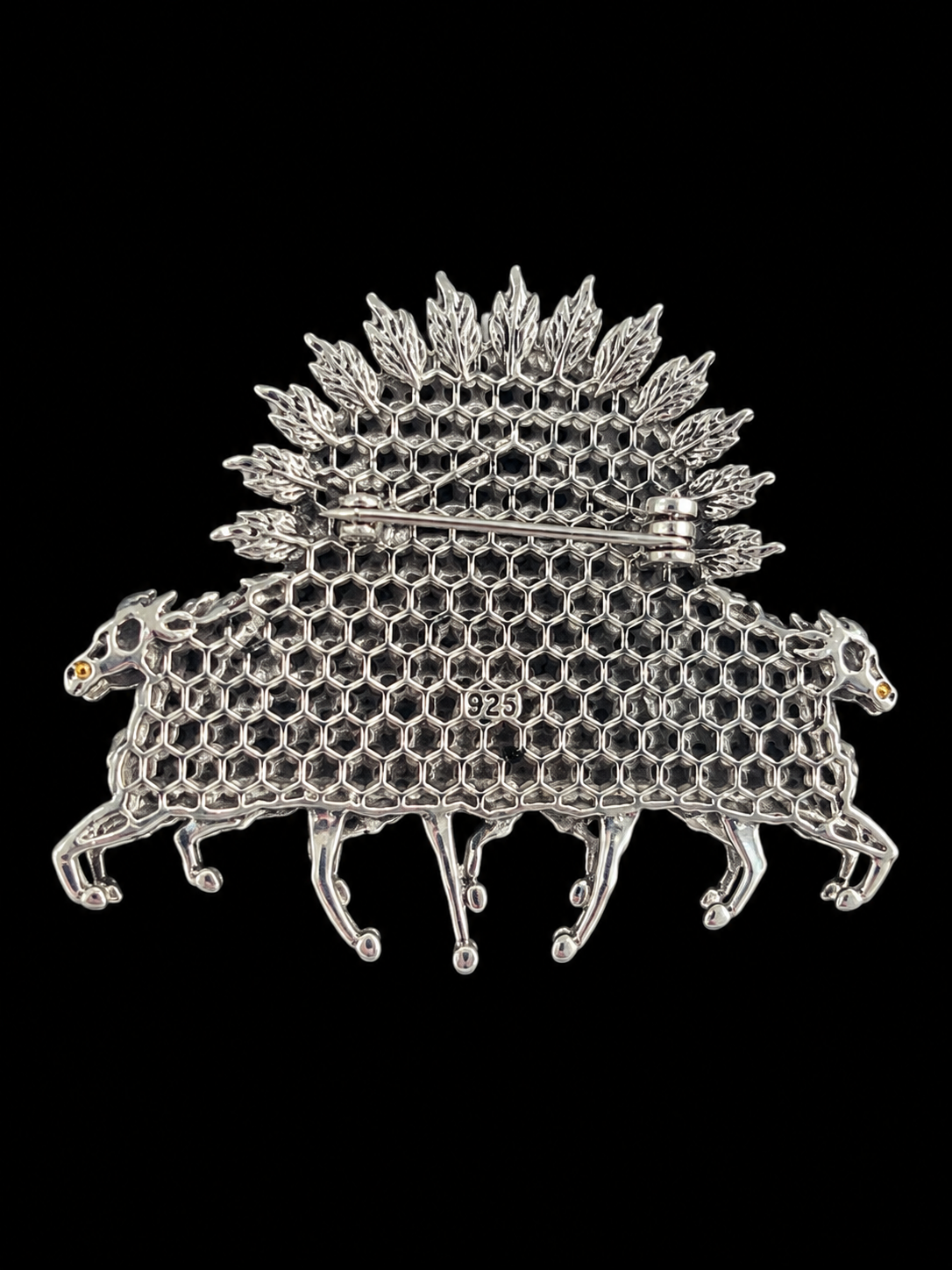 Surya Dev Seven Horses Statement Brooch
