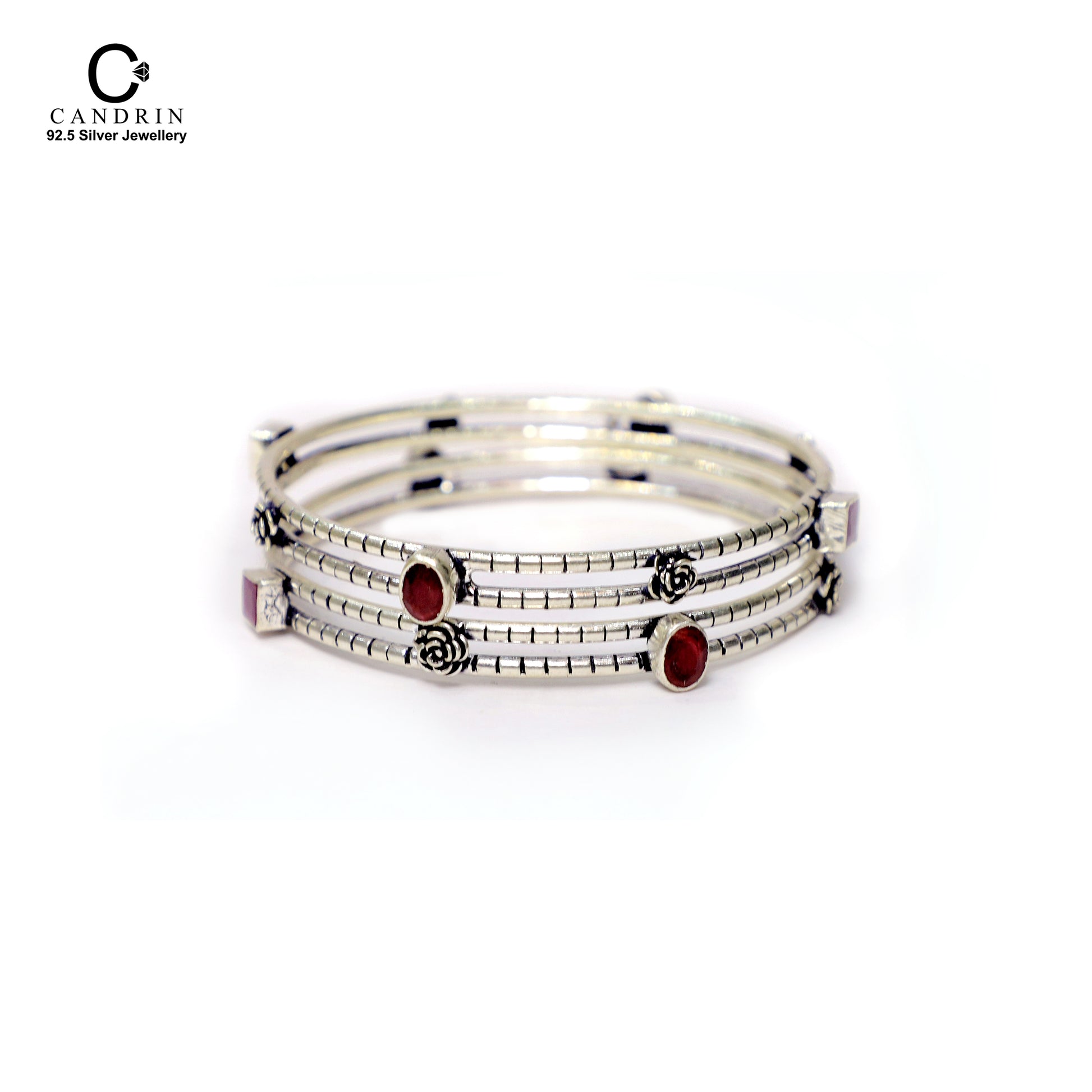 silver jewellery collection / Rose Ruby bangles/ Rose Ruby candrin bangles/ candrin bangles / candrin jewellery
