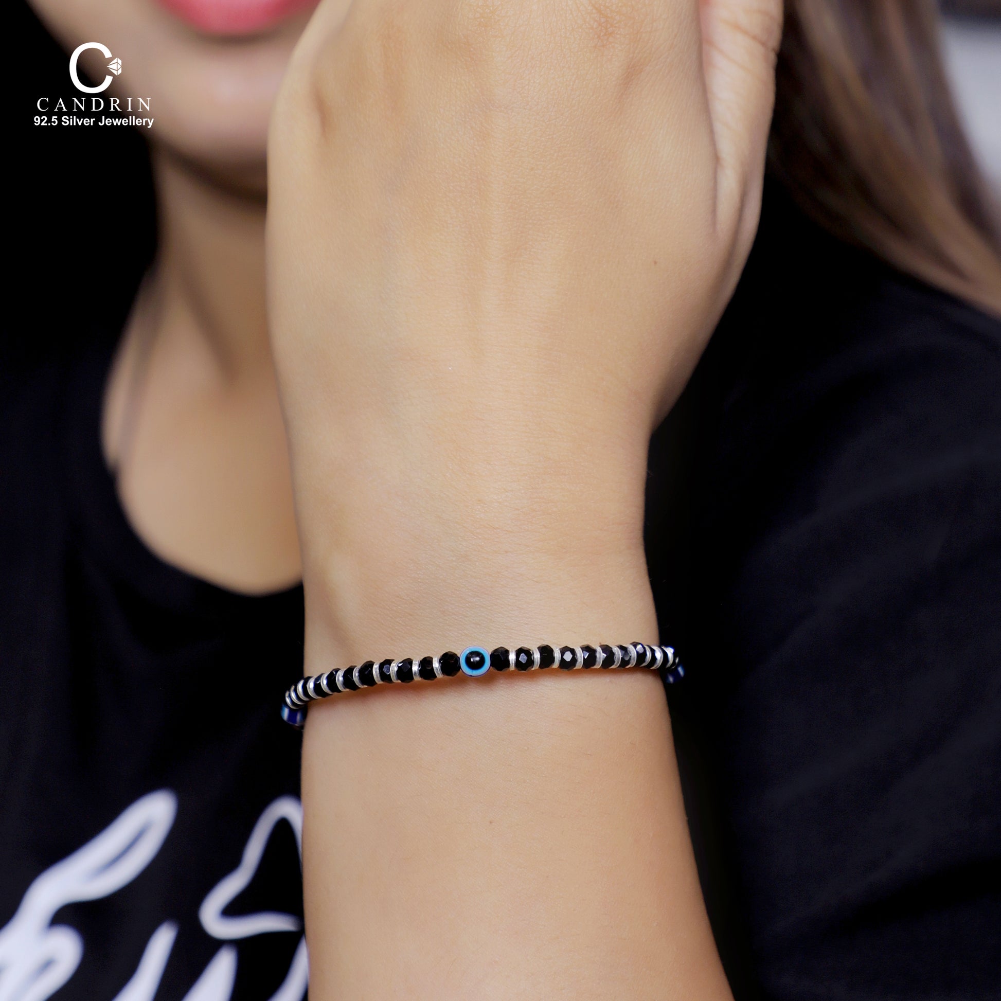 कैंड्रिन ट्रिपल ईविल आई ब्रेसलेट