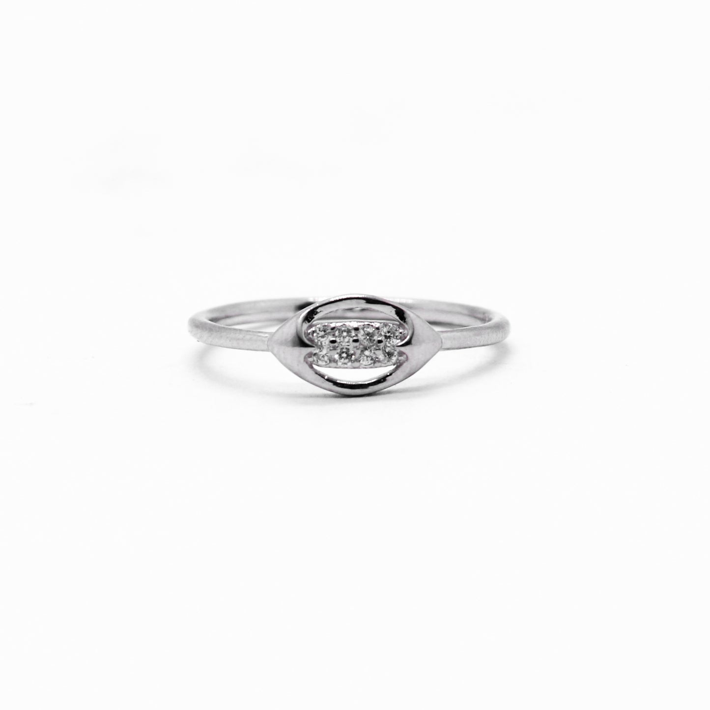 johan 925 Sterling Silver Ring/eye shape 925 Sterling Silver Ring